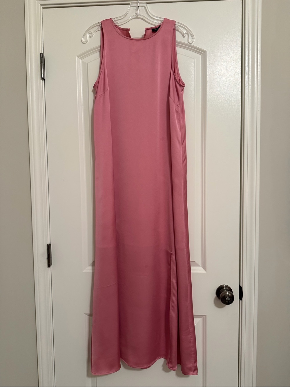 Ann Taylor Sleeveless Dusty Rose silk Maxi Dress